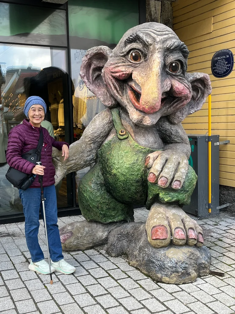The gigantic troll in front of a souvenir shop