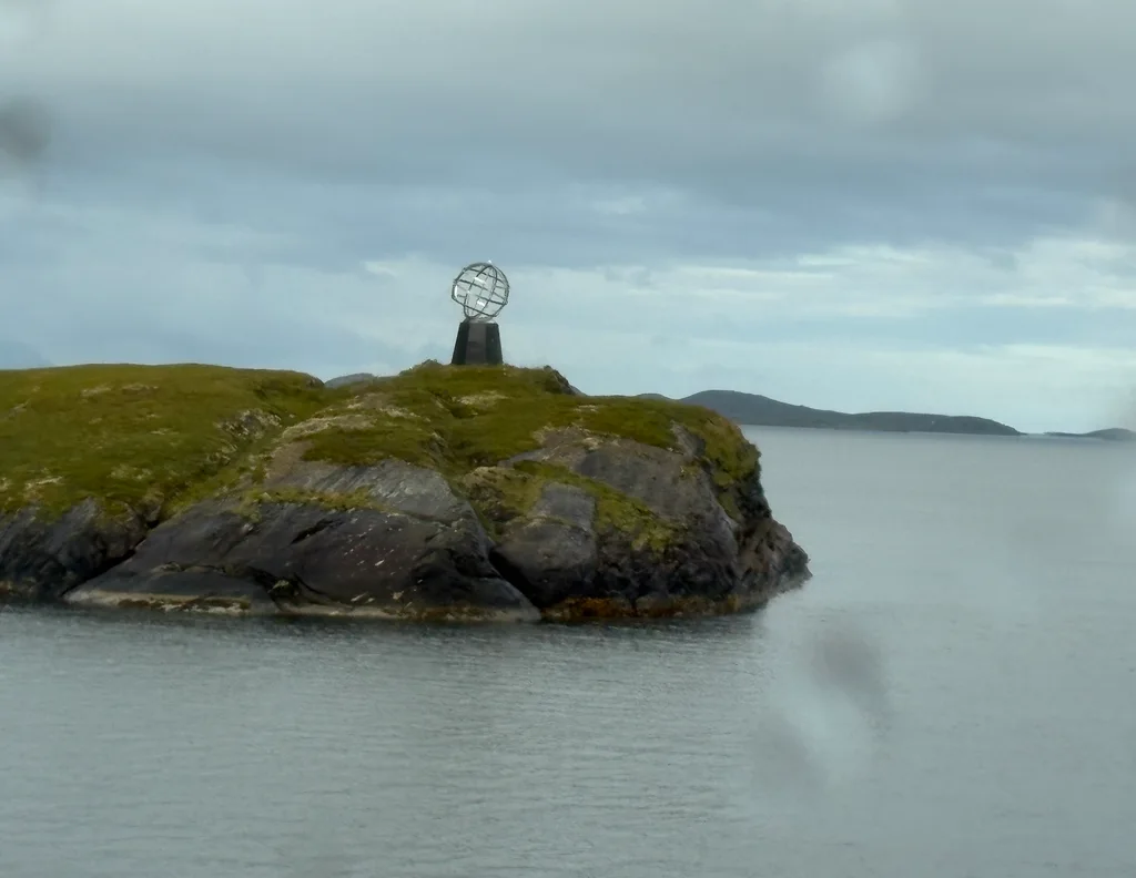 The monument marked the Arctic Circle - picture taken from our room’s window