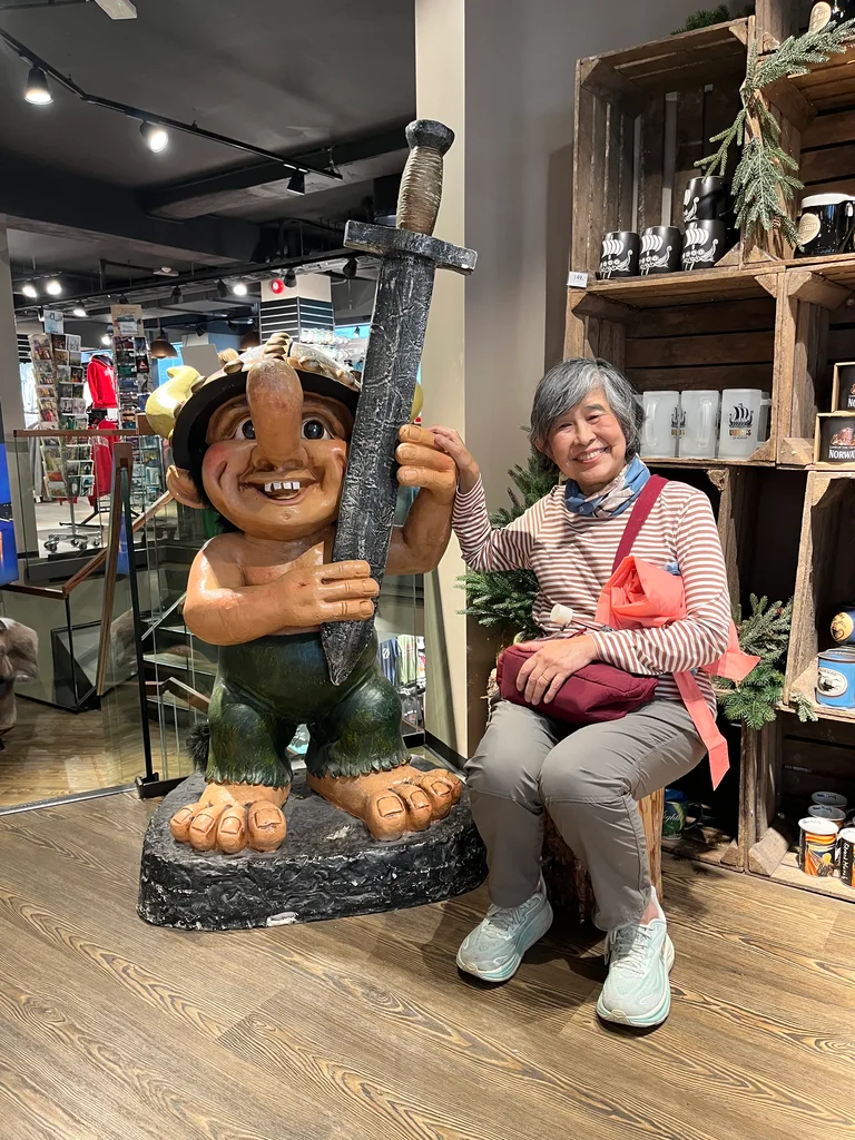 Took many pictures with the Troll - at Oslo's Way Nor store