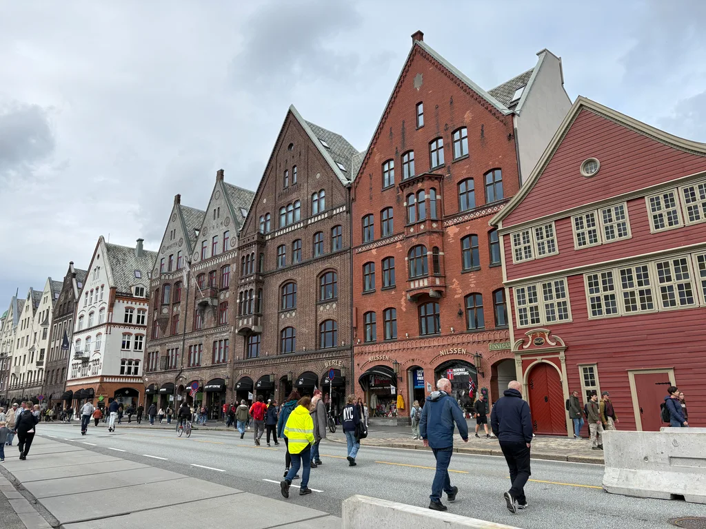 The landmark of Bergen - the colorful houses along the harbor